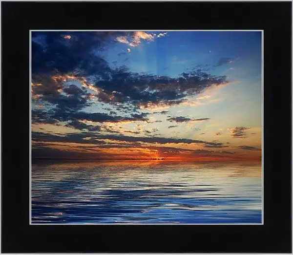 Картина в раме - После заката на море