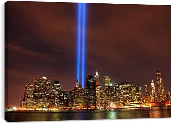 Постер на подрамнике - Ночной Матхэттен