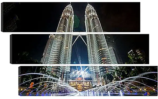 Модульная картина - Башни Петронас 3. Малайзия