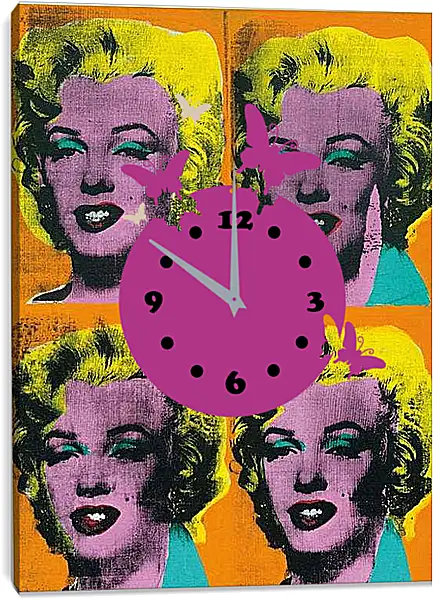 Часы картина - Мэрилин Монро. Поп-арт
