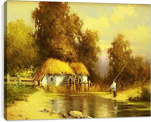 Постер на подрамнике - В деревне