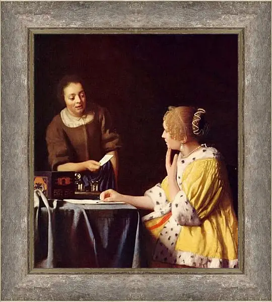 Картина в раме - Госпожа и служанка. Ян (Йоханнес) Вермеер