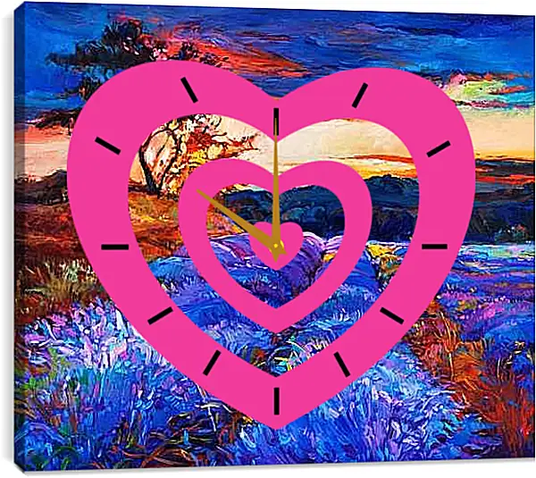 Часы картина - Живопись. Природа. Пейзаж