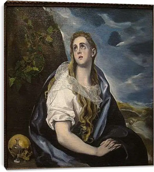Постер на подрамнике - The Repentant Magdalen. Эль Греко