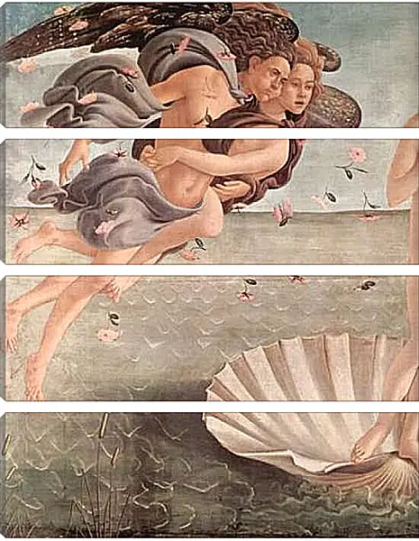 Модульная картина - Birth of  the Venus (detail 3) Сандро Боттичелли