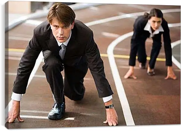 Постер на подрамнике - Вперед к победам