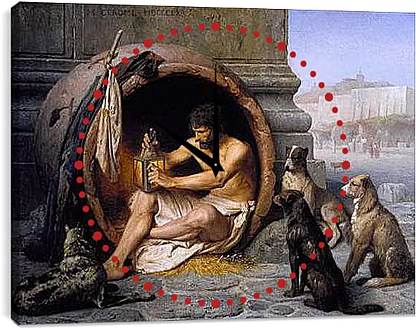 Часы картина - Диоген. Жан-Леон Жером