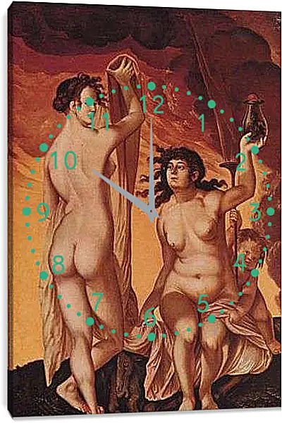 Часы картина - Zwei Hexen. Ханс Бальдунг