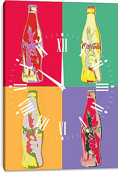 Часы картина - Coca-Cola. Поп-арт