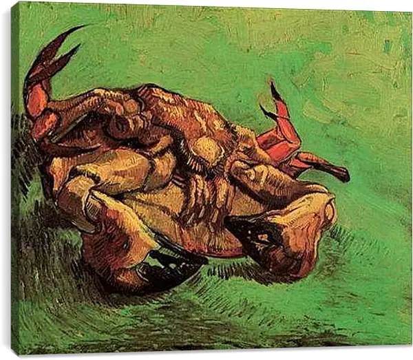 Постер на подрамнике - Crab on Its Back. Винсент Ван Гог