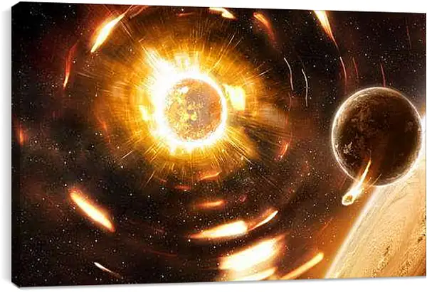 Постер на подрамнике - Взрыв солнечный