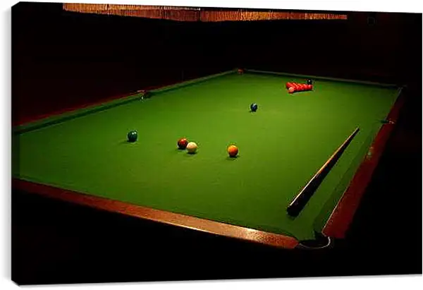 Постер на подрамнике - Бильярдный стол