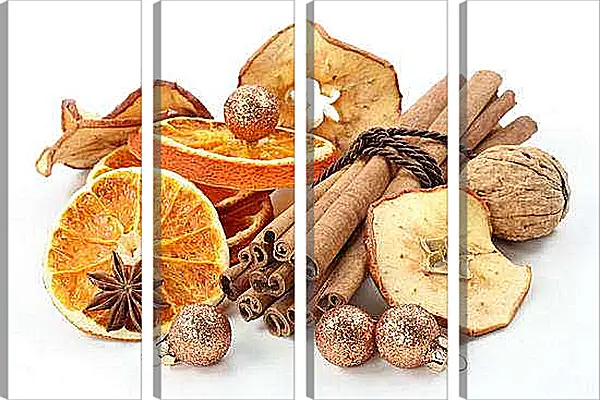 Модульная картина - Специи для глинтвейна. Аромат праздника.