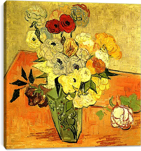 Постер на подрамнике - Японская ваза. Винсент Ван Гог