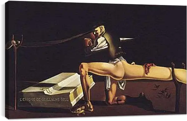 Постер на подрамнике - Загадка Вильгельма Телля. Сальвадор Дали