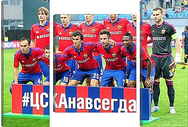 Модульная картина - Фото перед матчем. ФК ЦСКА Москва. FC CSKA Moscow