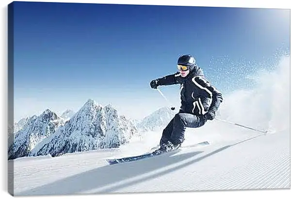 Постер на подрамнике - Скоростное спускание