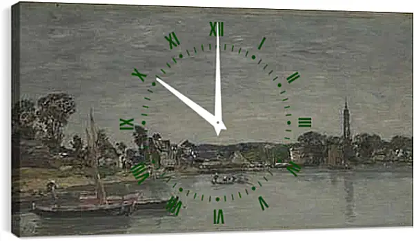 Часы картина - Hopital-Camfrout, Brittany. Эжен Буден