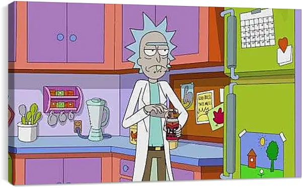 Постер на подрамнике - Рик и Морти