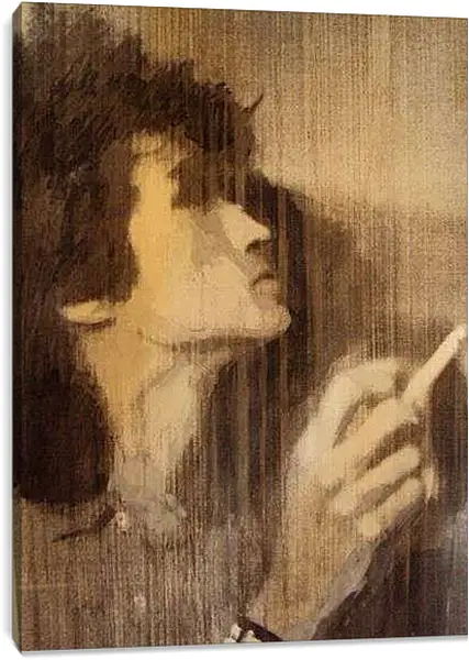 Постер на подрамнике - Цой курит