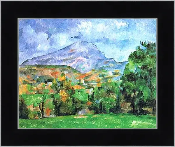 Картина в раме - La Montagne Sainte-Victoire (1). Поль Сезанн