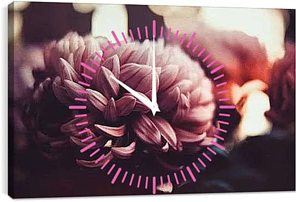 Часы картина - Нежный цветок