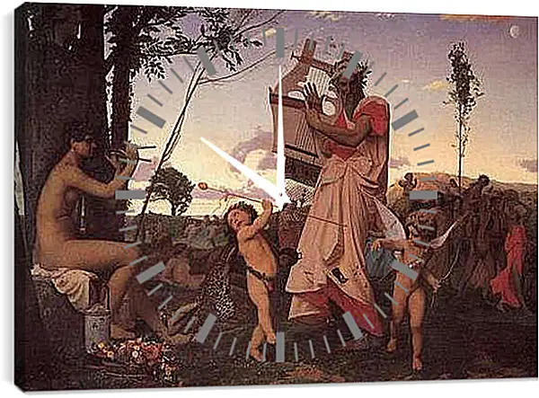 Часы картина - Anacreon, Bacchus and Cupid. Жан-Леон Жером