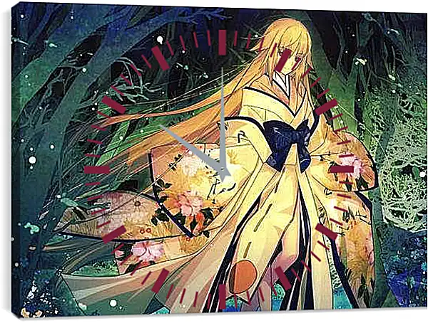 Часы картина - Королева цветов