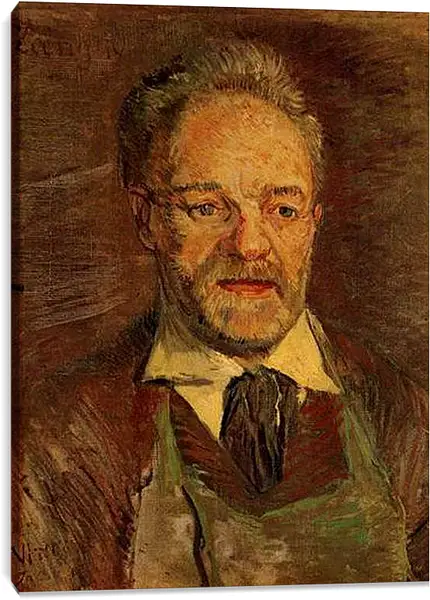 Постер на подрамнике - Portrait of Pere Tanguy 2. Винсент Ван Гог