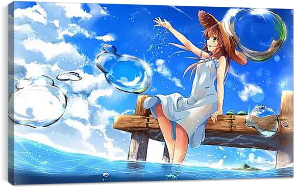 Постер на подрамнике - Мыльные пузыри