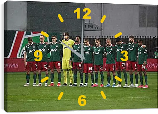 Часы картина - ФК Локомотив Москва. FC Lokomotiv Moscow