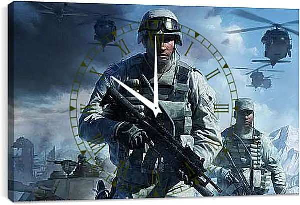 Часы картина - Battlefield: Bad Company 2