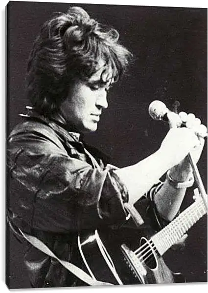 Постер на подрамнике - Цой перед выступлением