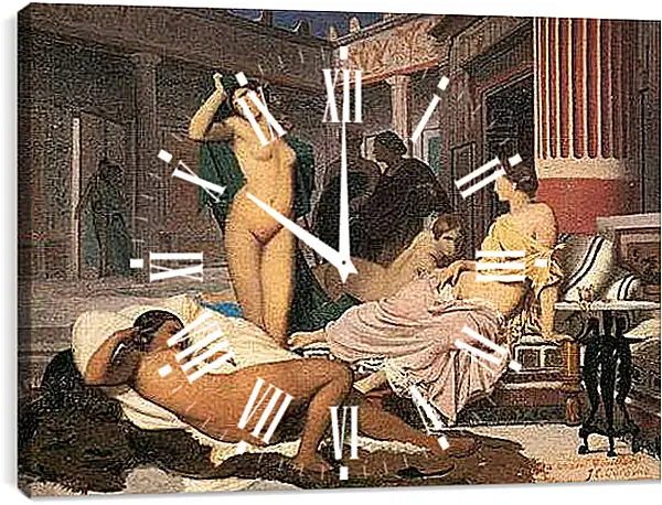 Часы картина - Greek Interior, sketch. Жан-Леон Жером