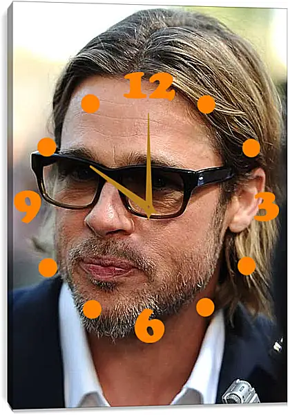 Часы картина - Брэд Питт. Brad Pitt