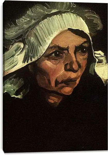 Постер на подрамнике - Крестьянка в белом чепце. Винсент Ван Гог