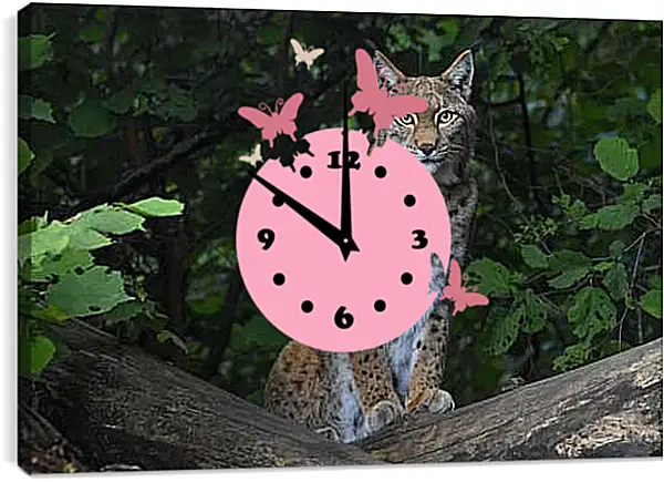 Часы картина - Рысь