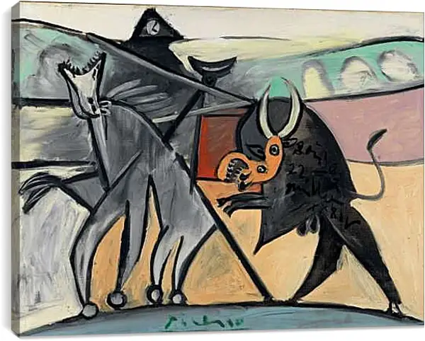 Постер на подрамнике - Коррида. Пабло Пикассо