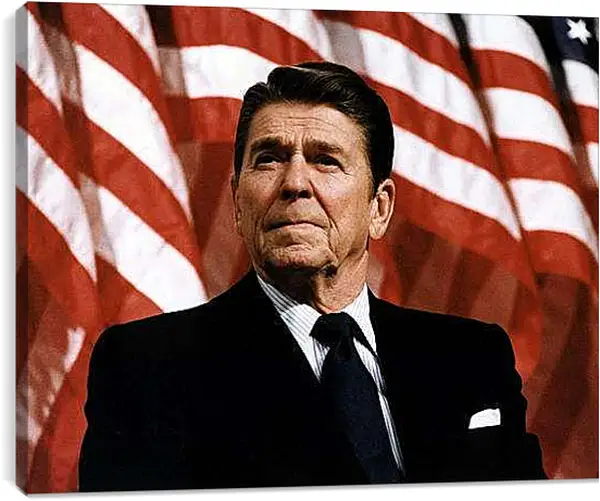 Постер на подрамнике - Рональд Уилсон Рейган 40-й президент США