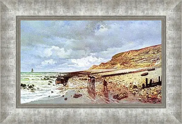 Картина в раме - Pointe de Le Havre at Low Tide. Клод Моне