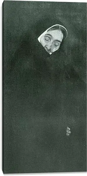 Постер на подрамнике - Alte Frau. Густав Климт