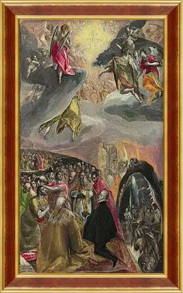 Картина в раме - The Adoration of the Name of Jesus. Эль Греко