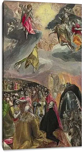 Постер на подрамнике - The Adoration of the Name of Jesus. Эль Греко