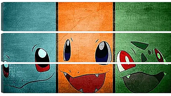 Модульная картина - Покемон. Коллаж