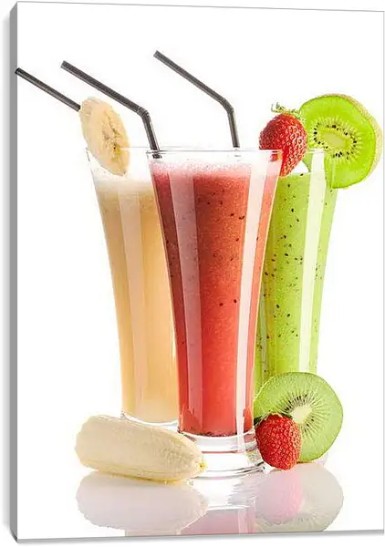 Постер на подрамнике - Смузи. Фруктовое трио.