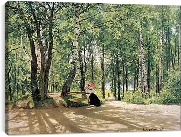 Постер на подрамнике - Около дачи. Иван Шишкин