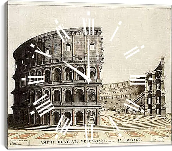 Часы картина - Колизей в Риме. Италия.