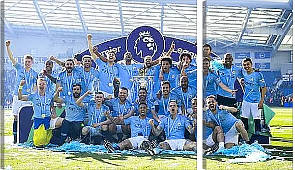 Модульная картина - Победа в АПЛ. ФК Манчестер Сити. FC Manchester City