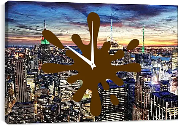 Часы картина - Красивый вечер