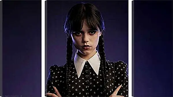 Модульная картина - Строгий взгляд Уэнсдей Аддамс